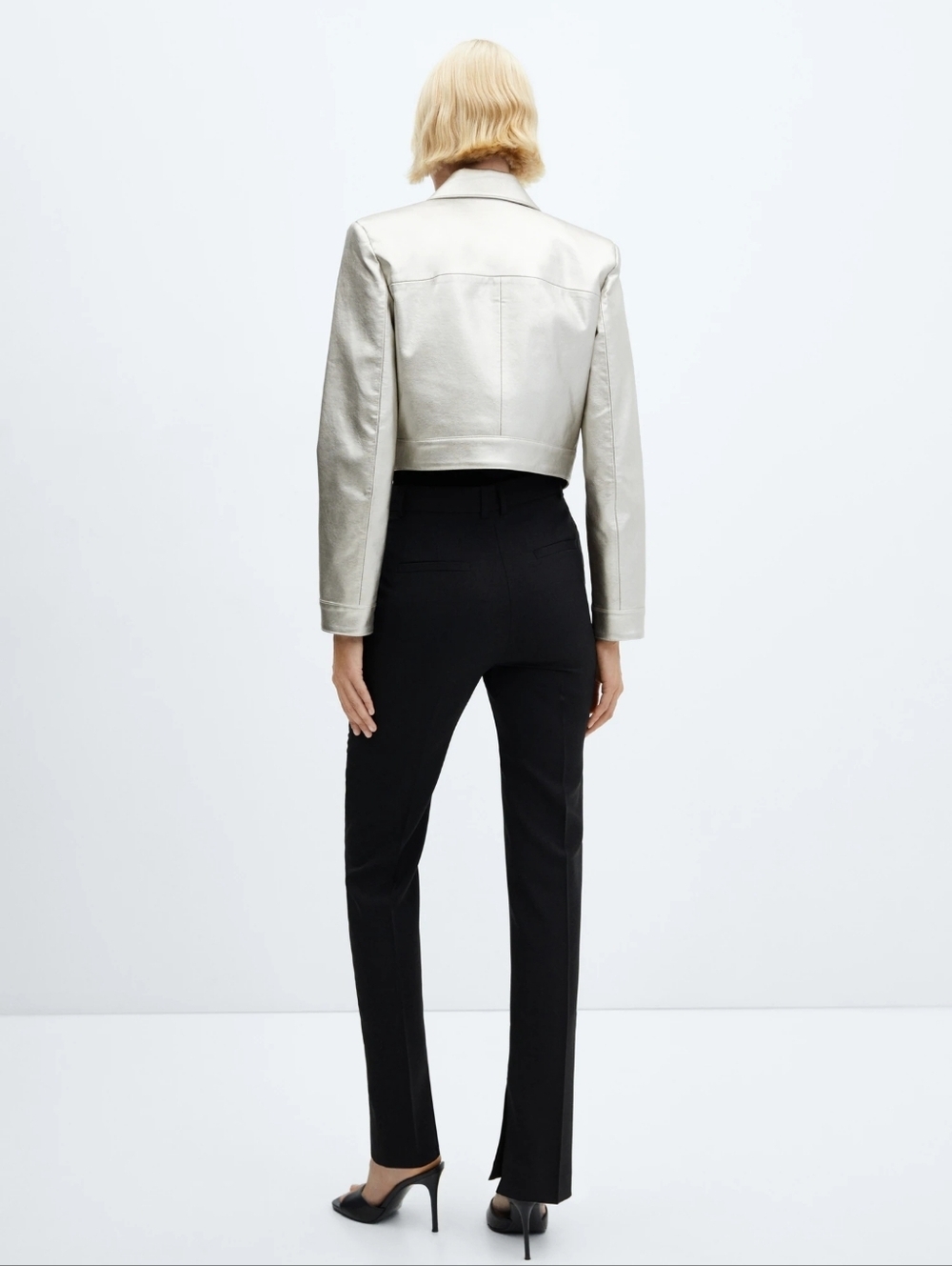Mango Metallic cropped jacket - Picture 9 of 11